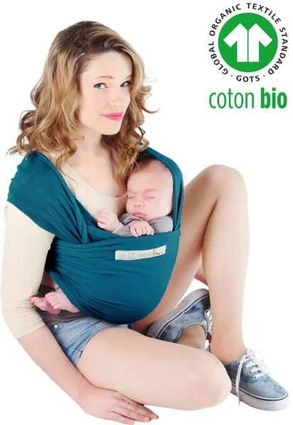 Basic biologisk elastisk bärsjal blå