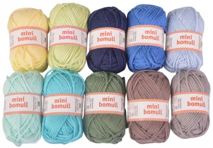 Järbo Minibomull Garnpaket 07 Baby Pojke 10g - 10 st - Järbo Minibomull Garnpaket 07 Baby Pojke