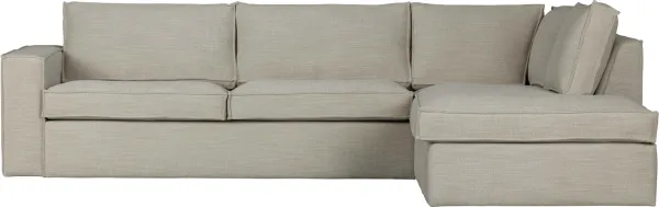Freddie, Högervänd hörnsoffa, natur, H90x197x283 cm