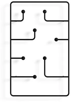 Karakter Hang Around Klädhängare Stor Svart