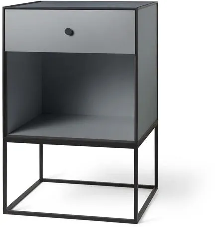 Audo Frame 49 Sidobord med 1 låda Mörkgrå