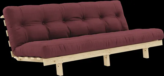 Karup Design Lean bäddsoffa med Alpha-madrass 130x200 Bordeaux/Raw