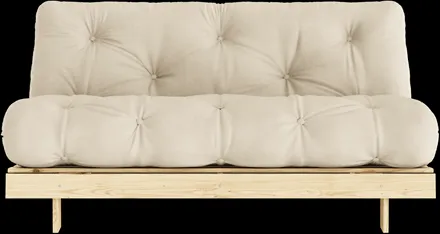 Karup Design Roots bäddsoffa med madrass 160x200 747 Beige/Furuträ