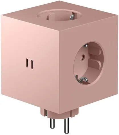 Avolt Square 2 Vägguttag Old Pink